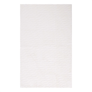 Safavieh Faux Rabbit Fur 800 2'-0&quot x 3'-0&quot Polyester Power Loomed Rug in Ivory