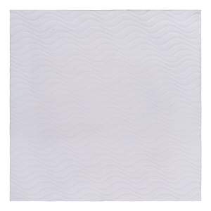 Safavieh Faux Rabbit Fur 800 6'-0&quot x 6'-0&quot Polyester Power Loomed Rug in Ivory