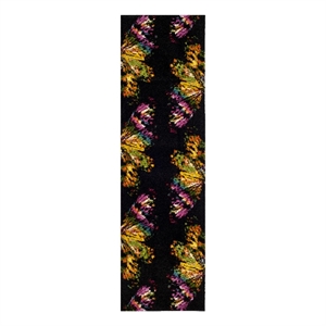 Safavieh Fiesta Shag 2'-3&quot x 8'-0&quot Power Loomed Rug in Black / Yellow