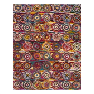 Safavieh Fiesta Shag 6'-7&quot x 9'-2&quot Power Loomed Rug in Multi-Color