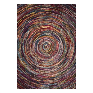 Safavieh Fiesta Shag 4'-0&quot x 6'-0&quot Power Loomed Rug in Multi-Color