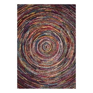 Safavieh Fiesta Shag 8'-0&quot x 10'-0&quot Power Loomed Rug in Multi-Color