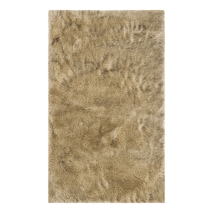 Safavieh Faux Sheep Skin 3'-0&quotx5'-0&quotAcrylic Power Loomed Rug in Light Gray/Black
