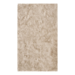 Safavieh Faux Sheep Skin 3'-0&quot x 5'-0&quot Acrylic Power Loomed Rug in Beige / Brown