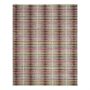 Safavieh Fiesta Shag 8'-0&quot x 10'-0&quot Power Loomed Rug in Cream / Multi-Color