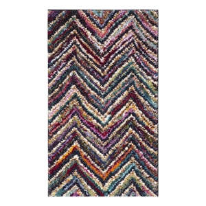 Safavieh Fiesta Shag 3'-0&quot x 5'-0&quot Power Loomed Rug in Multi-Color