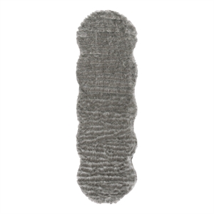 Safavieh Faux Sheep Skin 2'-6&quot x 8'-0&quot Acrylic Power Loomed Rug in Dark Gray