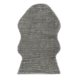 Safavieh Faux Sheep Skin 5'-0&quot x 8'-0&quot Acrylic Power Loomed Rug in Dark Gray