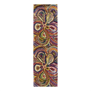 Safavieh Fiesta Shag 2'-3&quot x 6'-0&quot Power Loomed Rug in Multi-Color