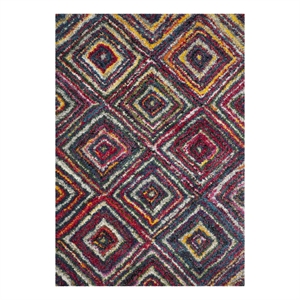 Safavieh Fiesta Shag 4'-0&quot x 6'-0&quot Power Loomed Rug in Multi-Color