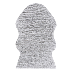 Safavieh Faux Sheep Skin 5'-0&quot x 8'-0&quot Acrylic Power Loomed Rug in Light Gray