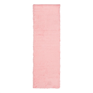 Safavieh Faux Sheep Skin 2'-6&quot x 6'-0&quot Acrylic Power Loomed Rug in Pink
