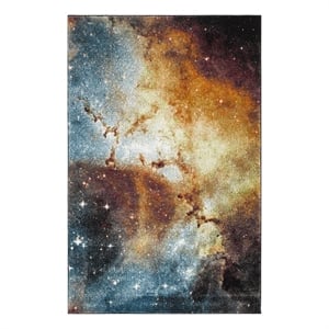 Safavieh Galaxy 4'-0&quot x 6'-0&quot Power Loomed Rug in Orange / Multi-Color