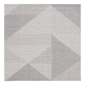 Safavieh Global 6'-7&quot x 6'-7&quot Power Loomed Rug in Light Gray / Gray