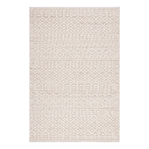 Safavieh Global 5'-3&quot x 7'-6&quot Power Loomed Rug in Beige / Ivory