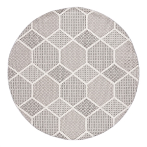 Safavieh Global 6'-7&quot x 6'-7&quot Power Loomed Rug in Gray / Ivory