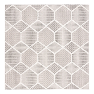 Safavieh Global 6'-7&quot x 6'-7&quot Power Loomed Rug in Gray / Ivory