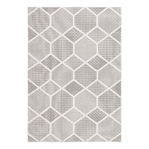 Safavieh Global 9'-0&quot x 12'-0&quot Power Loomed Rug in Gray / Ivory