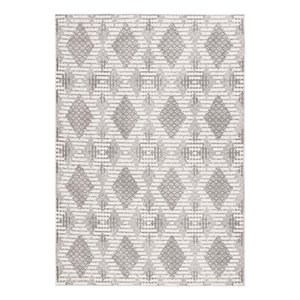 Safavieh Global 4'-0&quot x 6'-0&quot Power Loomed Rug in Gray / Ivory