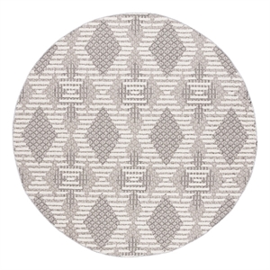 Safavieh Global 6'-7&quot x 6'-7&quot Power Loomed Rug in Gray / Ivory