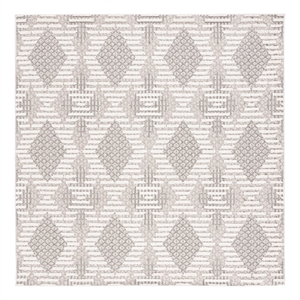 Safavieh Global 6'-7&quot x 6'-7&quot Power Loomed Rug in Gray / Ivory