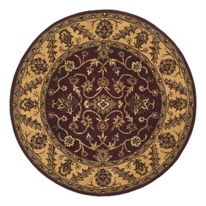 Safavieh Golden Jaipur 4'-6&quot x 6'-6&quot Wool Hand Tufted Rug in Burgundy / Gold