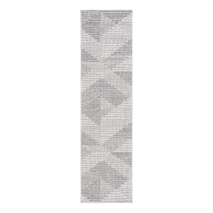 Safavieh Global 2'-2&quot x 8'-0&quot Power Loomed Rug in Light Gray / Gray