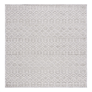 Safavieh Global 6'-7&quot x 6'-7&quot Power Loomed Rug in Gray / Ivory