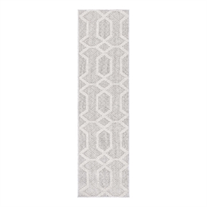 Safavieh Global 2'-2&quot x 8'-0&quot Power Loomed Rug in Gray / Ivory