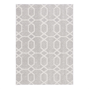 Safavieh Global 4'-0&quot x 6'-0&quot Power Loomed Rug in Gray / Ivory