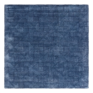 Safavieh Glamour 6'-0&quot x 6'-0&quot Wool and Cotton Hand Tufted Rug in Navy