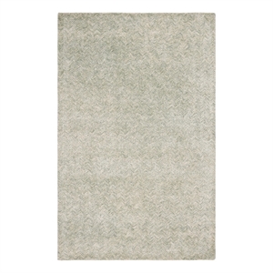 Safavieh Glamour 4'-0&quot x 6'-0&quot Wool and Cotton Hand Tufted Rug in Green / Ivory