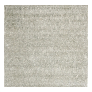 Safavieh Glamour 6'-0&quot x 6'-0&quot Wool and Cotton Hand Tufted Rug in Green / Ivory