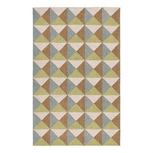 Safavieh Genre 4'-0&quot x 6'-0&quot Wool and Cotton Hand Tufted Rug in Beige / Green