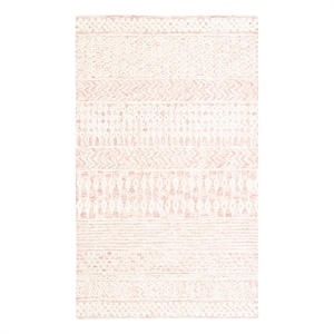 Safavieh Glamour 3'-0&quot x 5'-0&quot Wool Hand Tufted Rug in Pink / Ivory