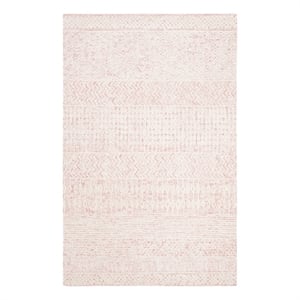 Safavieh Glamour 4'-0&quot x 6'-0&quot Wool Hand Tufted Rug in Pink / Ivory