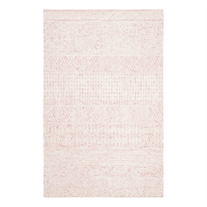 Safavieh Glamour 6'-0&quot x 9'-0&quot Wool Hand Tufted Rug in Pink / Ivory