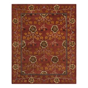 Safavieh Heritage 9'-0&quot x 12'-0&quot Wool Hand Tufted Rug in Red / Multi-Color