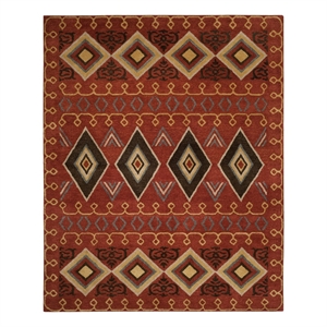 Safavieh Heritage 9'-0&quot x 12'-0&quot Wool Hand Tufted Rug in Red / Multi-Color