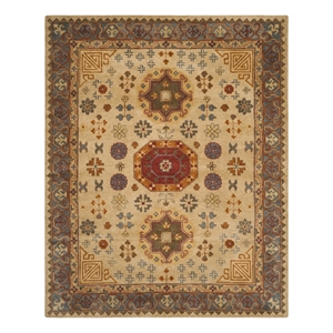 Safavieh Heritage 8'-0&quot x 10'-0&quot Wool Hand Tufted Rug in Beige / Multi-Color