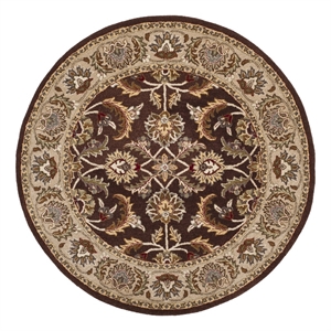 Safavieh Heritage 6'-0&quot x 6'-0&quot Wool Hand Tufted Rug in Brown / Ivory
