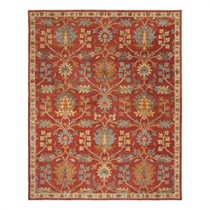 Safavieh Heritage 8'-0&quot x 10'-0&quot Wool Hand Tufted Rug in Red / Multi-Color