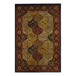 Safavieh Heritage 6'-0&quot x 9'-0&quot Wool Hand Tufted Rug in Multi-Color / Navy