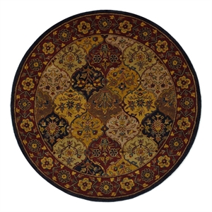 Safavieh Heritage 6'-0&quot x 6'-0&quot Wool Hand Tufted Rug in Multi-Color / Navy