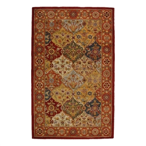 Safavieh Heritage 8'-0&quot x 8'-0&quot Wool Hand Tufted Rug in Multi-Color / Navy