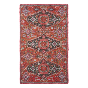 Safavieh Heritage 3'-0&quot x 5'-0&quot Wool Hand Tufted Rug in Rust / Multi-Color