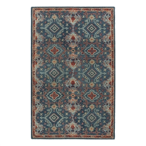 Safavieh Heritage 3'-0&quot x 5'-0&quot Wool Hand Tufted Rug in Blue / Multi-Color