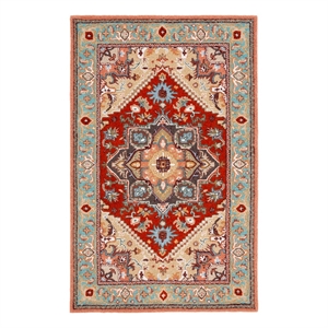 Safavieh Heritage 3'-0&quot x 5'-0&quot Wool Hand Tufted Rug in Red / Pink