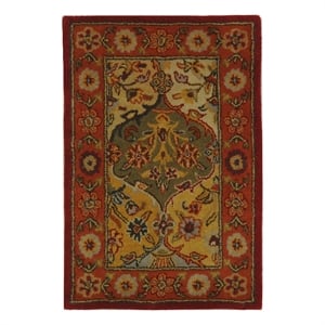 Safavieh Heritage 2'-0&quot x 3'-0&quot Wool Hand Tufted Rug in Multi-Color / Red