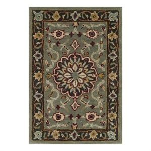 Safavieh Heritage 2'-0&quot x 3'-0&quot Wool Hand Tufted Rug in Gray / Charcoal